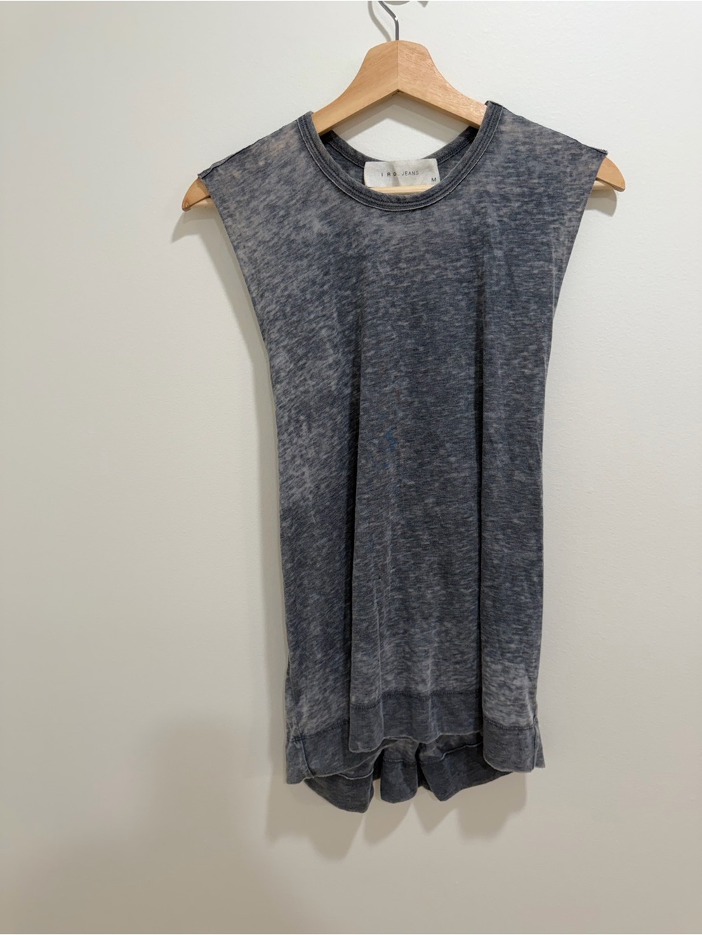 IRO Washed Charcoal Sleeveless Muscle Tank